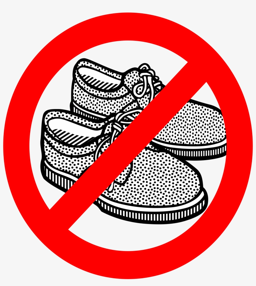 Big Image - Black And White Shoe Clip Art, transparent png download