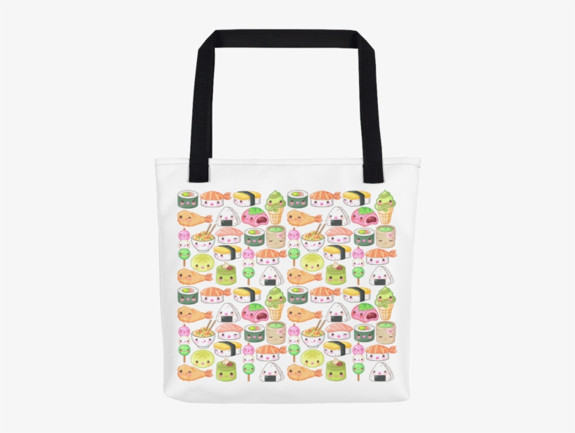 Sushi Tote Bag, Polyester Tote Bag, Beach Tote, School - Tote Bag, transparent png download