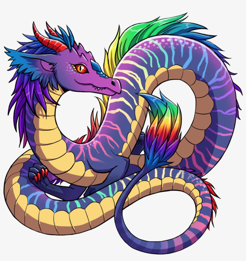Rainbow Dragon Key Charm - Rainbow Dragon Png, transparent png download