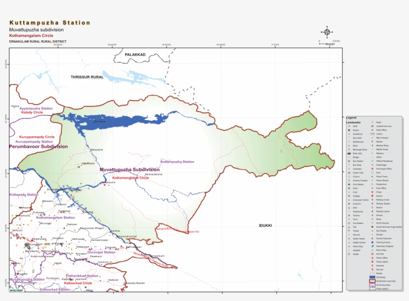 Kuttampuzha Police Station Is Situated In South East - Chengamanad Panchayath, transparent png download
