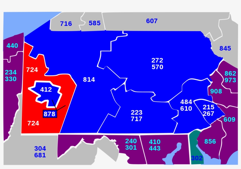 Pennsylvania Area Codes, transparent png download