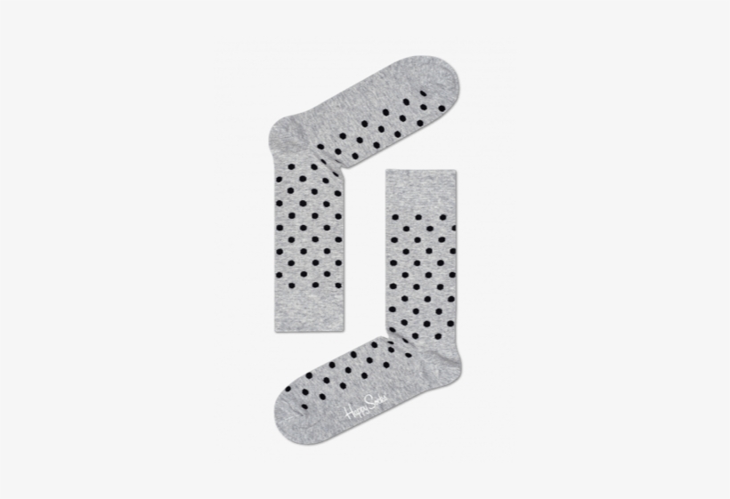 Dot Sock - Black, Grey - Sock, transparent png download