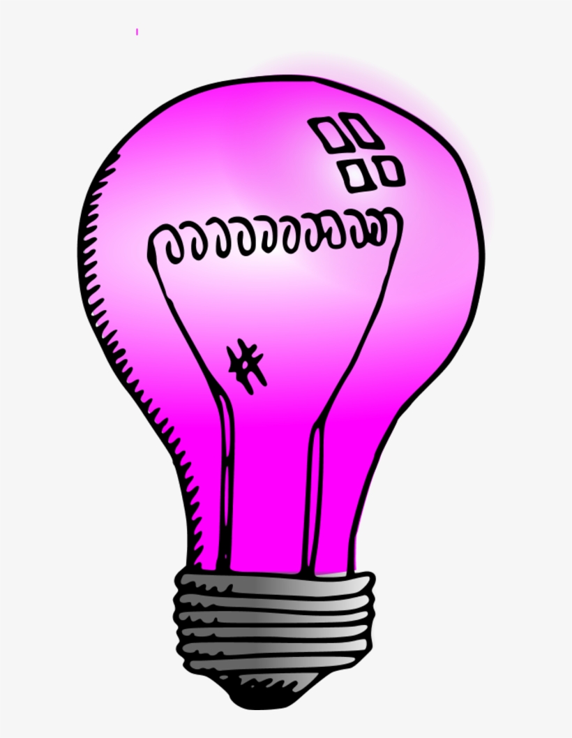 Light Bulb Cartoon - Black And White Light Bulb Clip Art, transparent png download