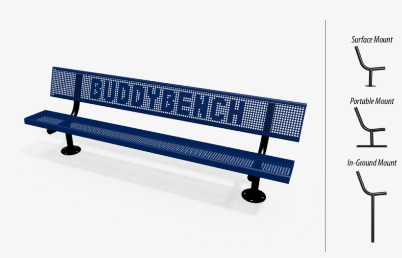 Buddy Bench With Back - Outdoor Bench, transparent png download