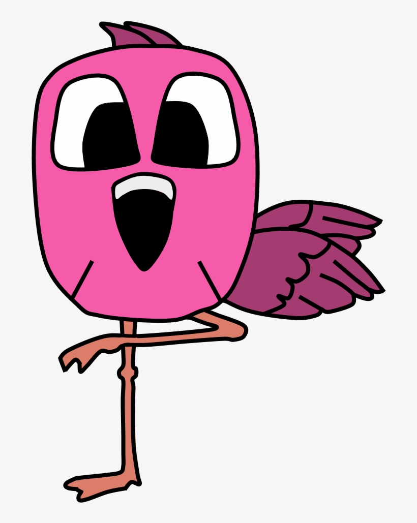 Flamingo, Big Eyes, Cartoon Animal, transparent png download