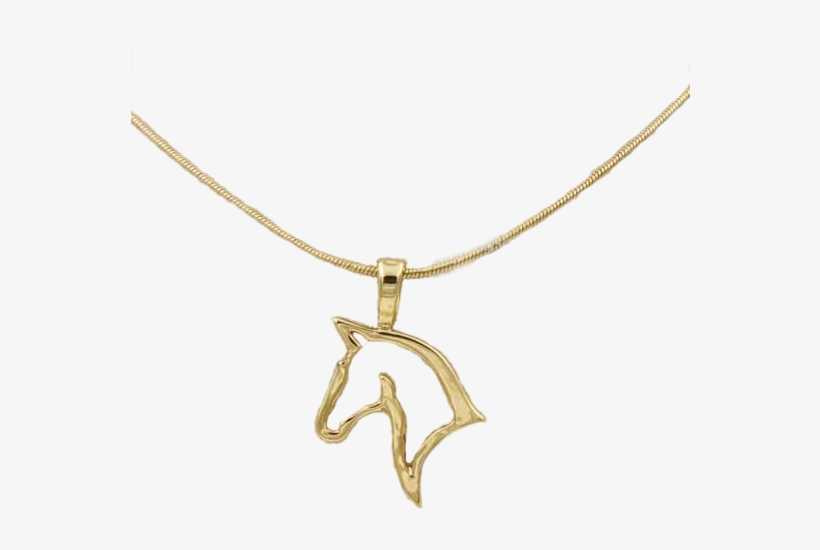 white gold horse necklace