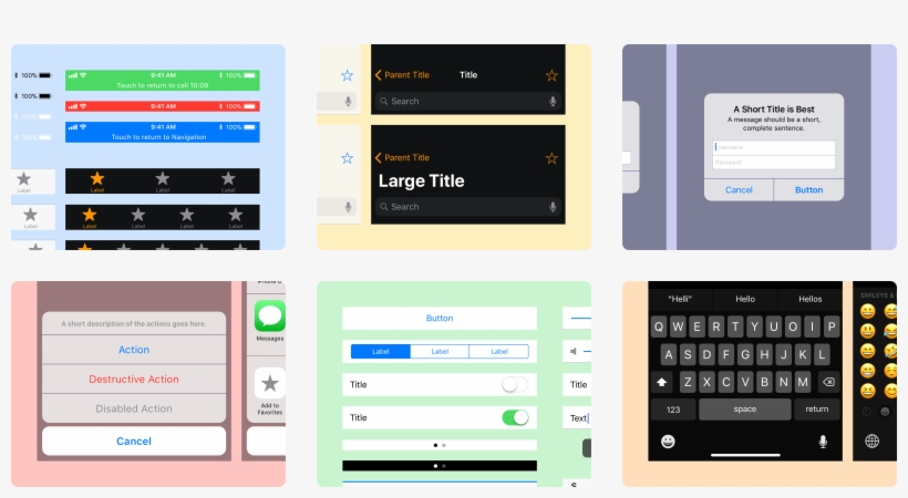 Ios 11 Gui For Framer - Ios 11 Style Guide, transparent png download