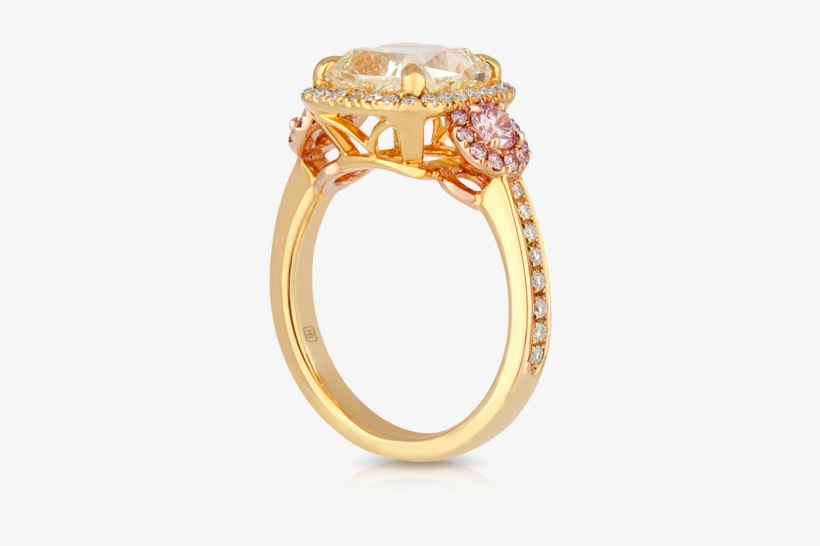 18ct Yellow And Rose Gold Ring - Engagement Ring, transparent png download