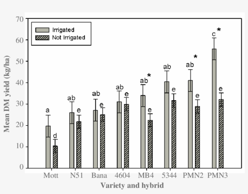 Mean Dry Matter Yields For 110-day Harvest Of Napier - Diagram, transparent png download