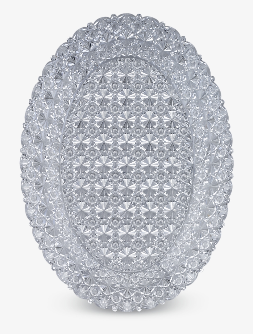 "russian" American Brilliant Cut Glass Tray - Circle, transparent png download