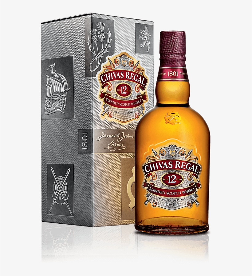 Products > Whisky > Scotch Whisky > Blended > Chivas - Chivas Regal 12 Packaging, transparent png download