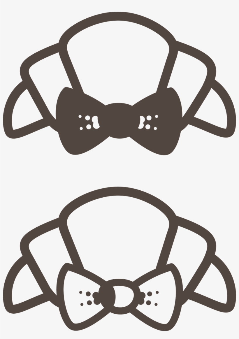 Croissant Bow Tie - Croissant Clipart Png, transparent png download