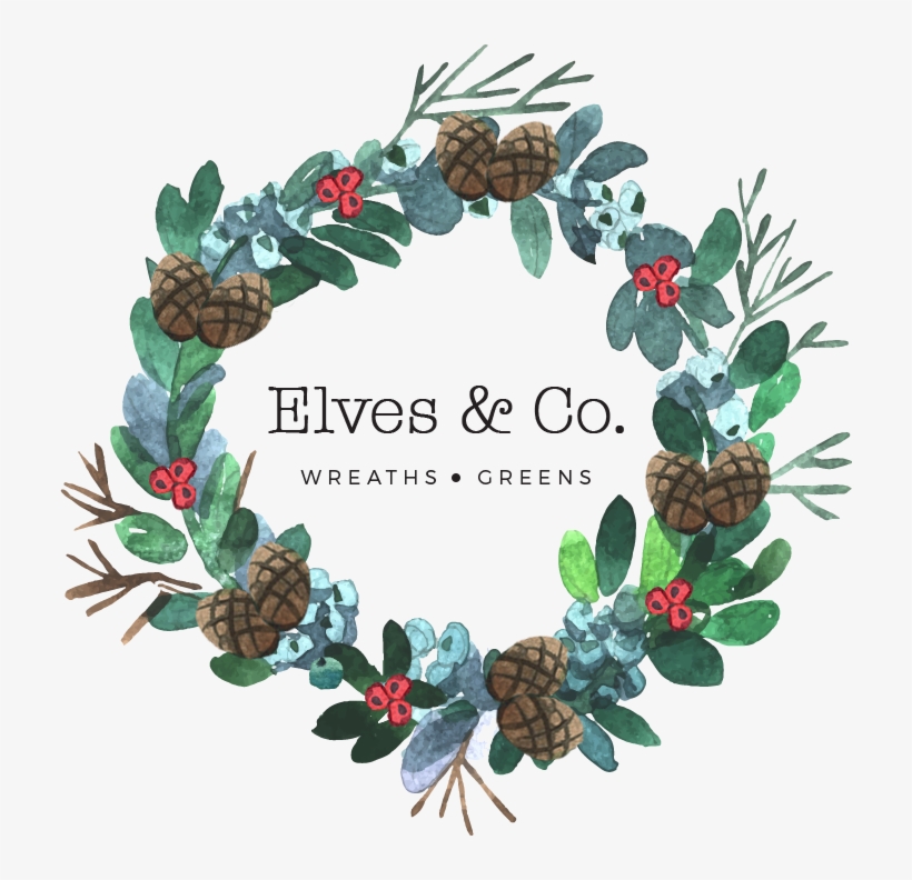 Holiday Wreaths And Greens - Wasserfarben Gemalte Blumen, transparent png download