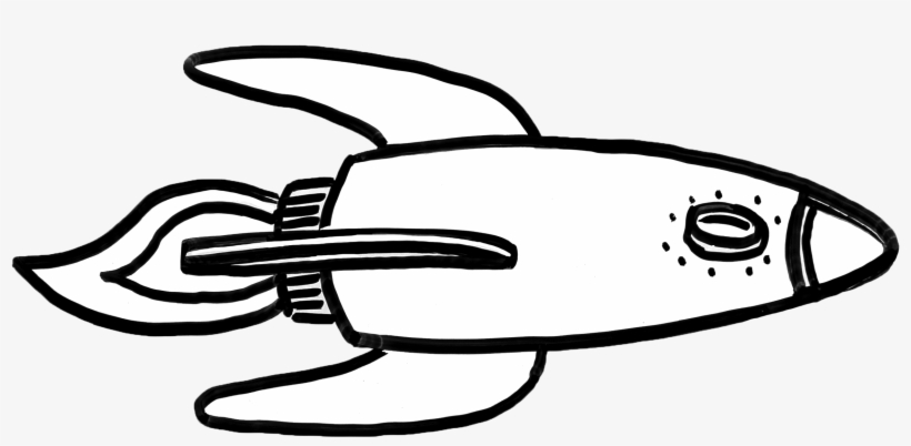 Rocket - Sketch, transparent png download
