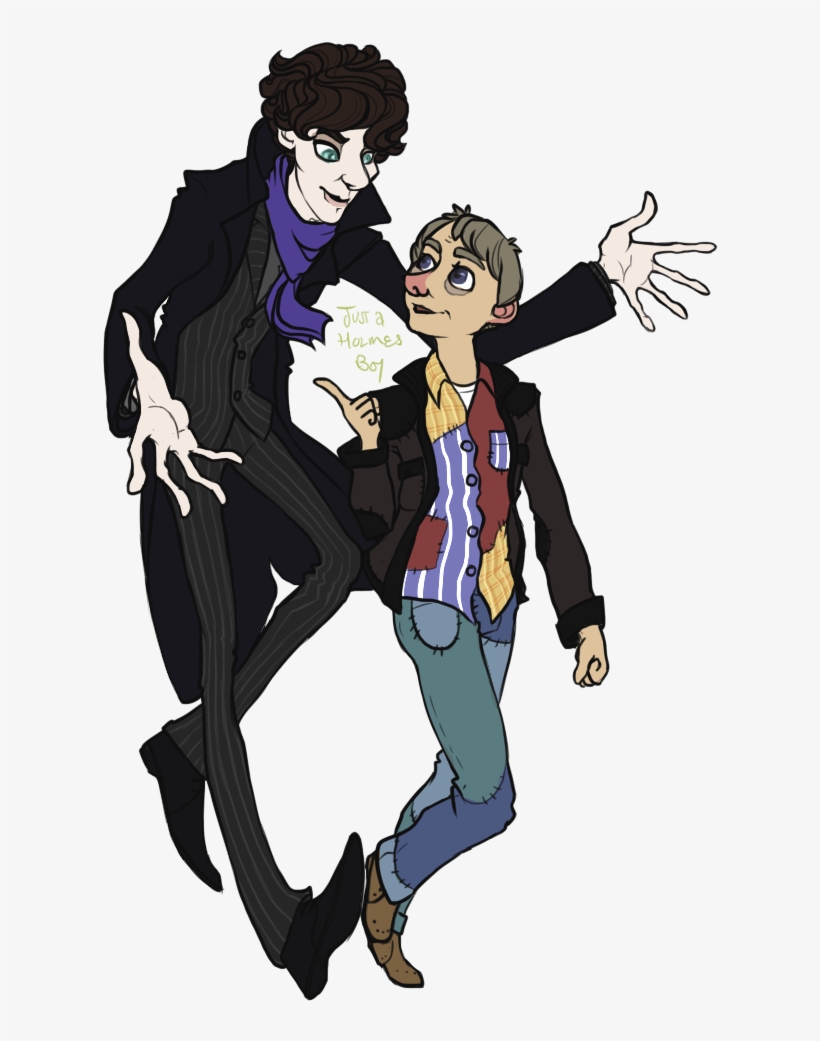 “ First Of Two Planned Lets Draw Sherlock Pairs For - Cartoon, transparent png download