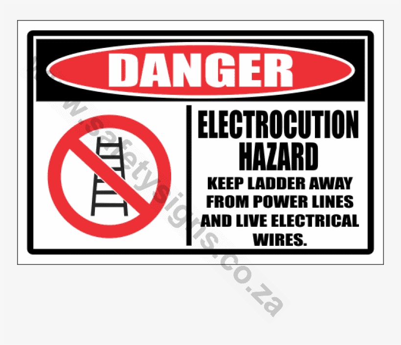 Danger Electrocution Hazard Sign - Sign, transparent png download