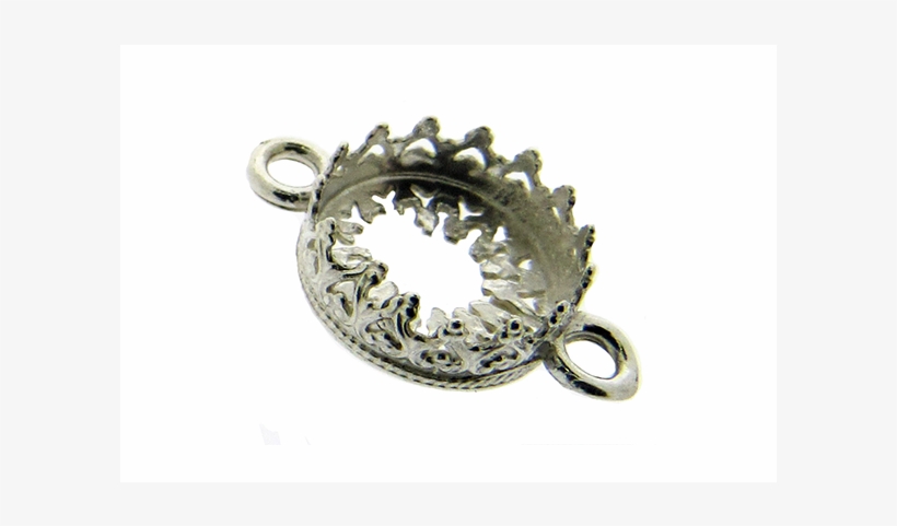 Sterling Silver 925 Decorative Bezel Cup Round 10mm - Pendant, transparent png download