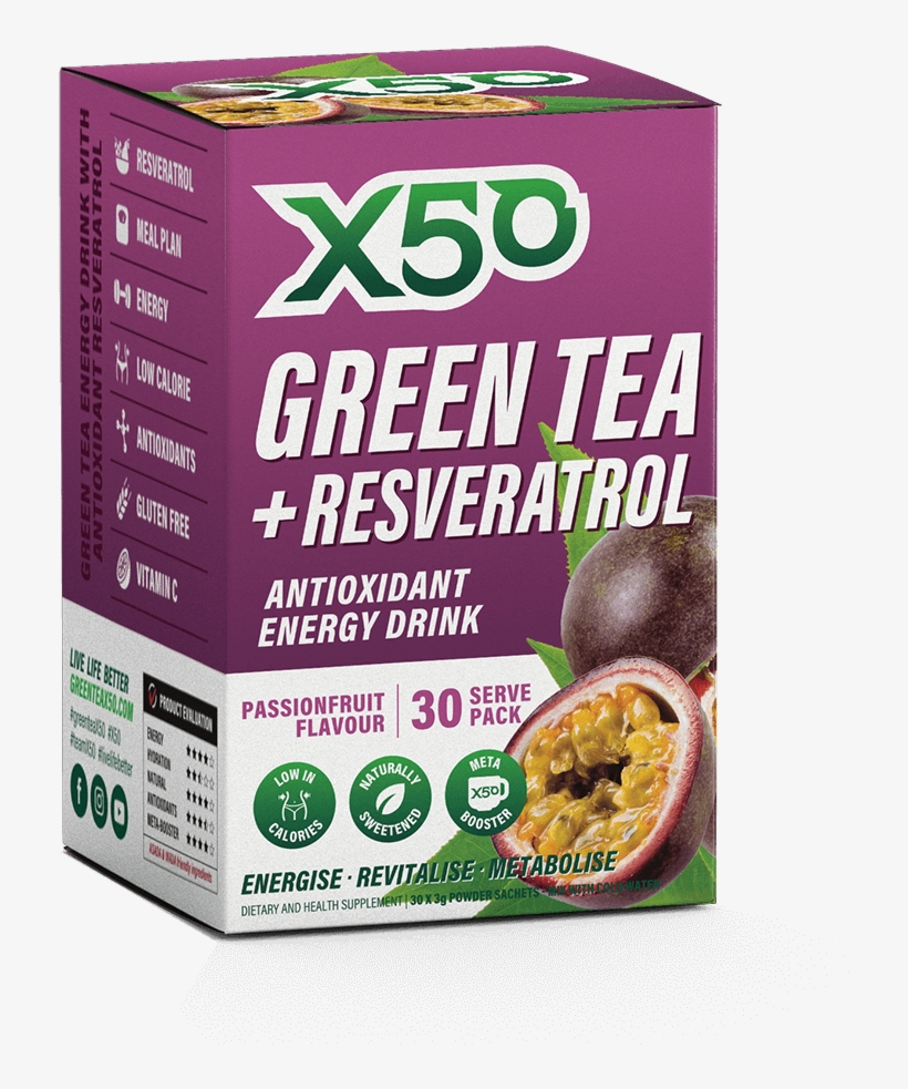 Green Tea X50 Passionfruit - X50 Green Tea, transparent png download