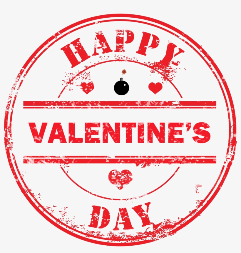 Valentines-day - Happy Valentines Day Stamp Png, transparent png download