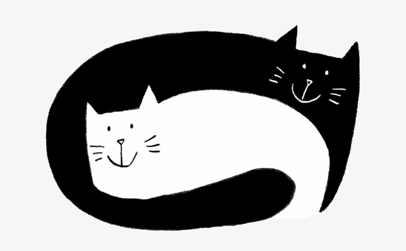 Une Seule Surprise Attend Encore Les Futurs Parents - Gatti Bianchi E Neri Disegni, transparent png download