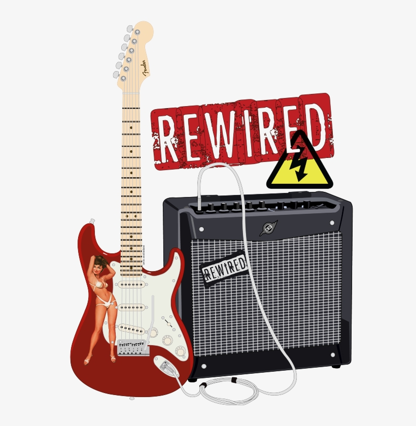 The Band Rewired Asked Me To Design A Logo For Them - Black Squier Strat, transparent png download