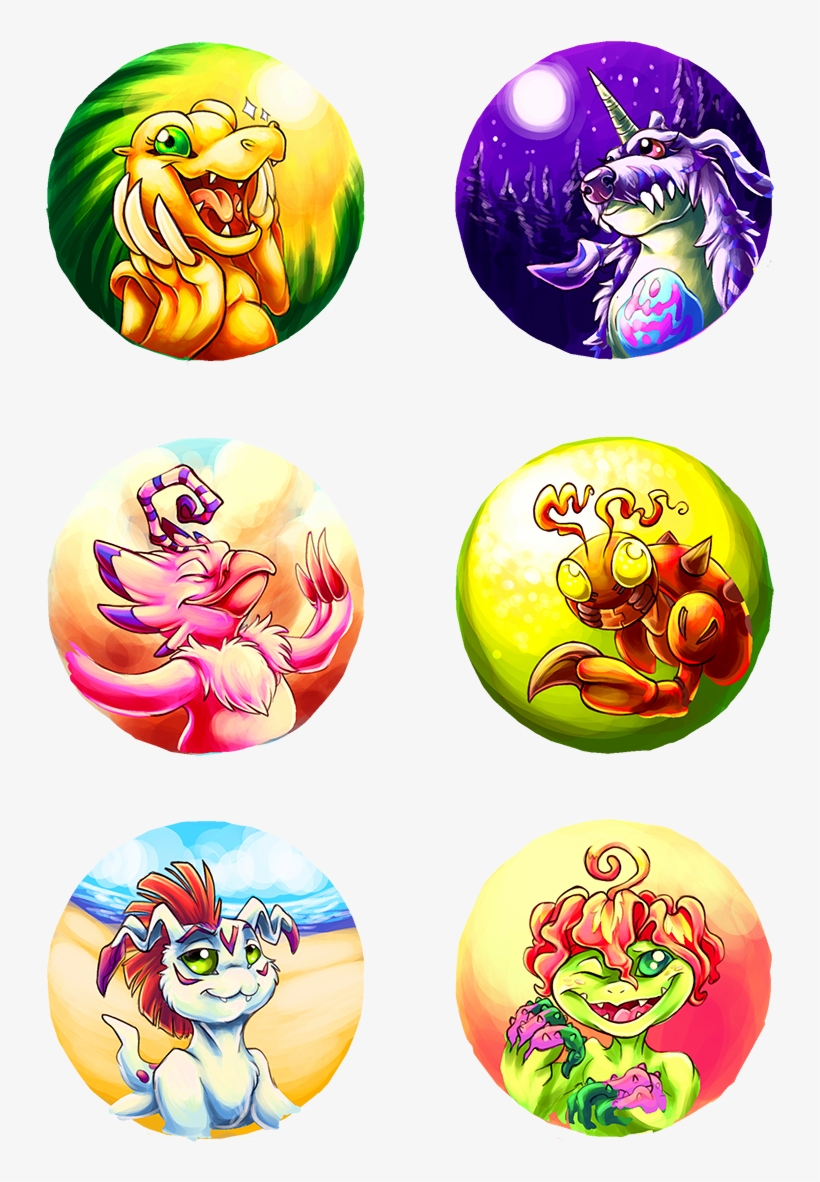 Digimon 01 Buttons - Cartoon, transparent png download