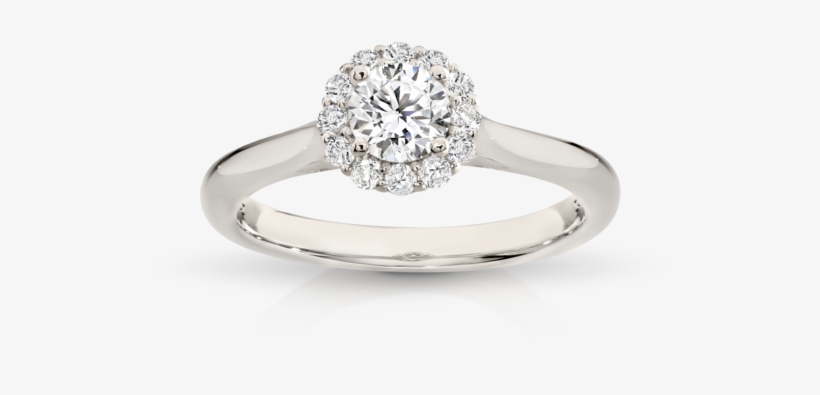 1 Carat Double Edge Halo Engagement Ring, transparent png download
