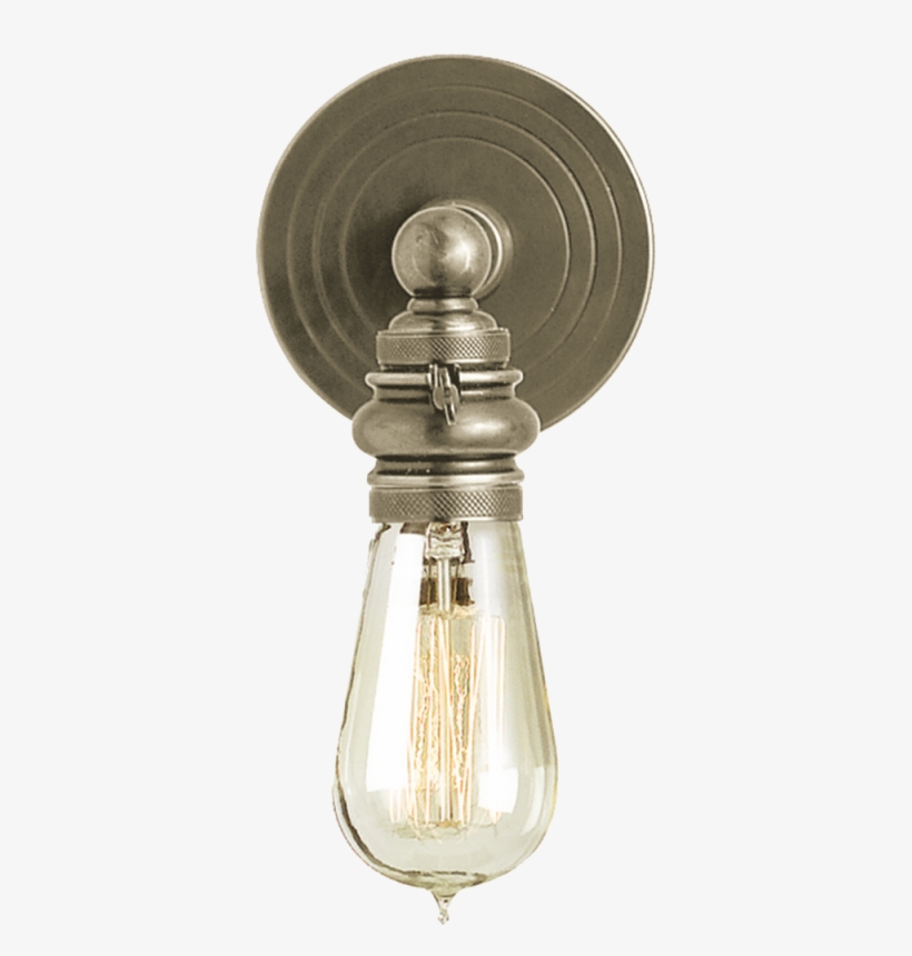 Boston Functional Single Light In Antique Nickel - Brass, transparent png download