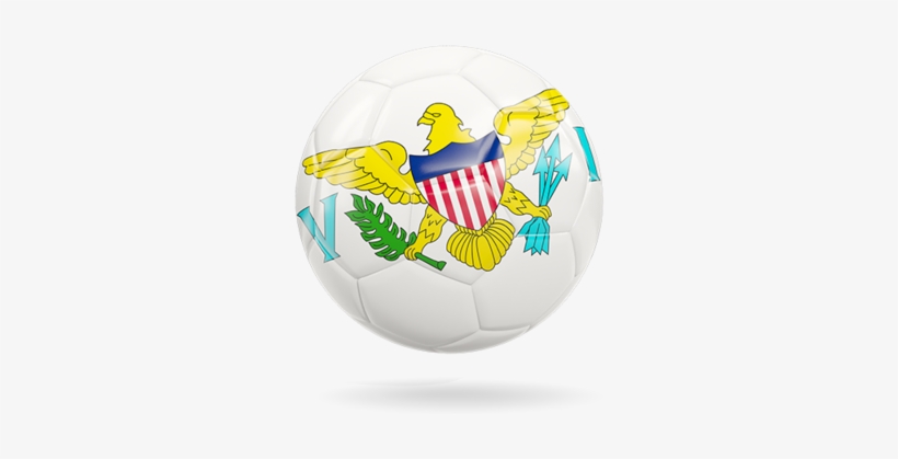 Glossy Soccer Ball - Flag Of The United States Virgin Islands, transparent png download