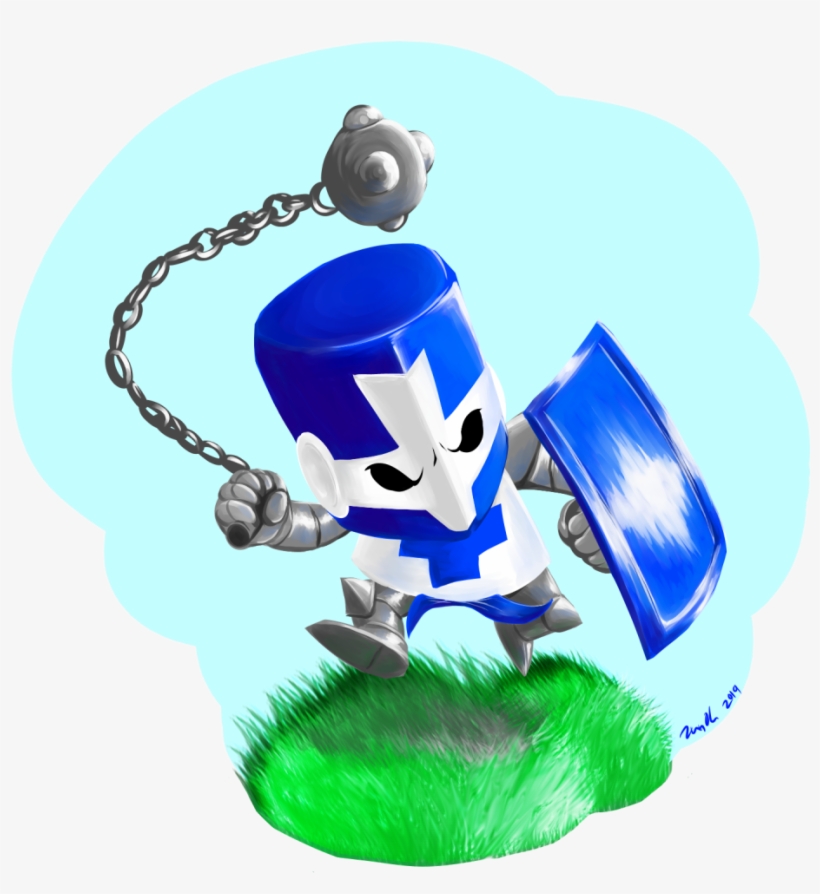 Blue Knight From Castle Crashers - Cartoon, transparent png download