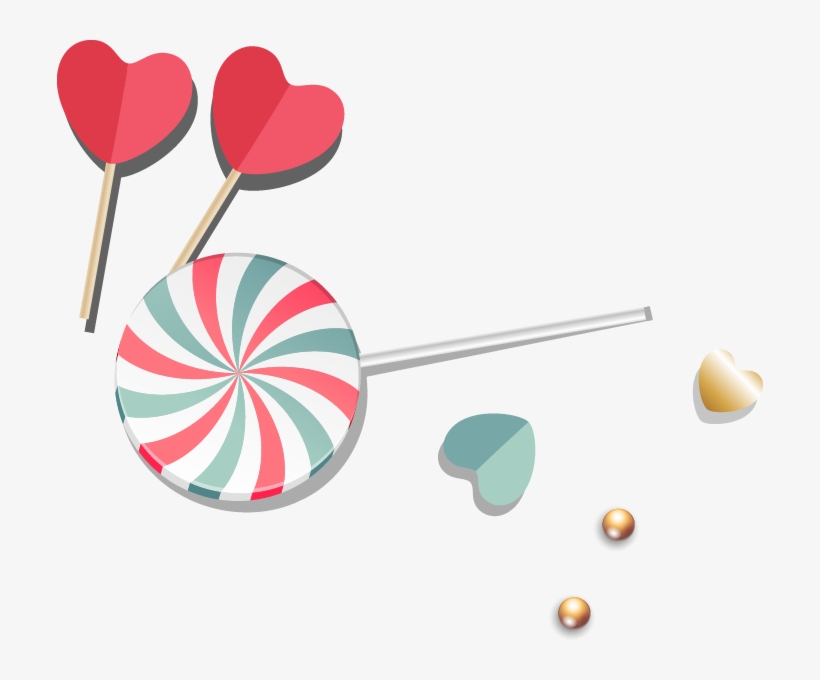 Png Baby Pacifier Clip Art Shaped Color Heartshaped - Paletas De Corazon Vector, transparent png download