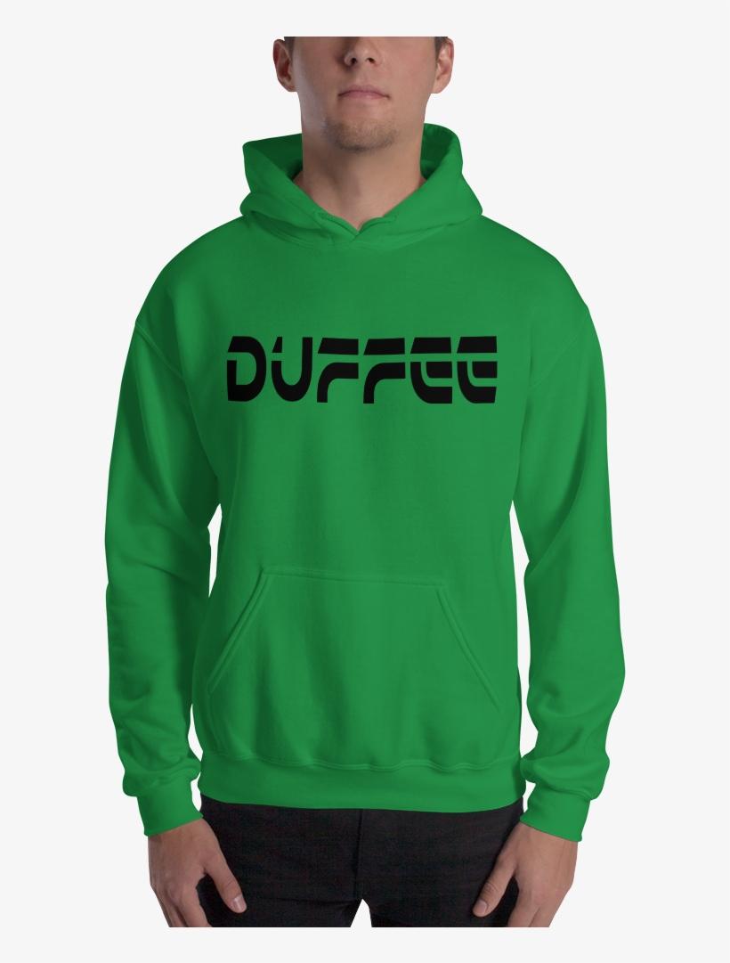 Image Of Duffee Hoodie With Black Design - T-shirt, transparent png download