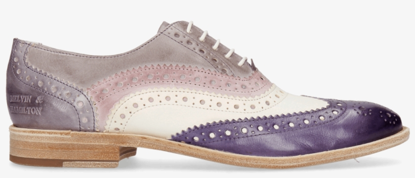 Oxford Shoes Amelie 10 Vegas Violet White Light Purple - Suede, transparent png download