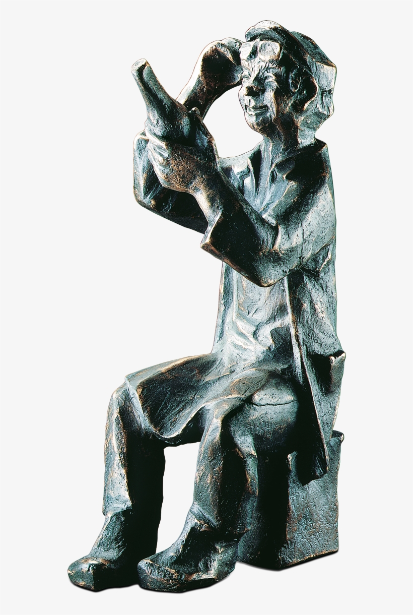 Bronzefigur Etikettenleser Von Theophil Steinbrenner - Statue, transparent png download