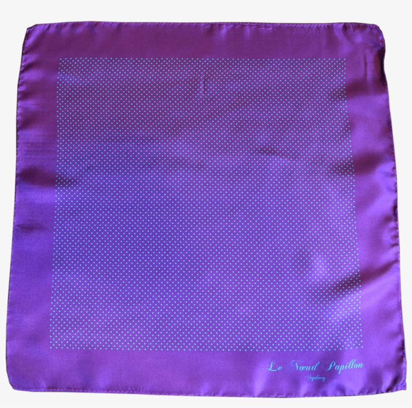 Pochette Purple With Light Blue Polka Dots, transparent png download