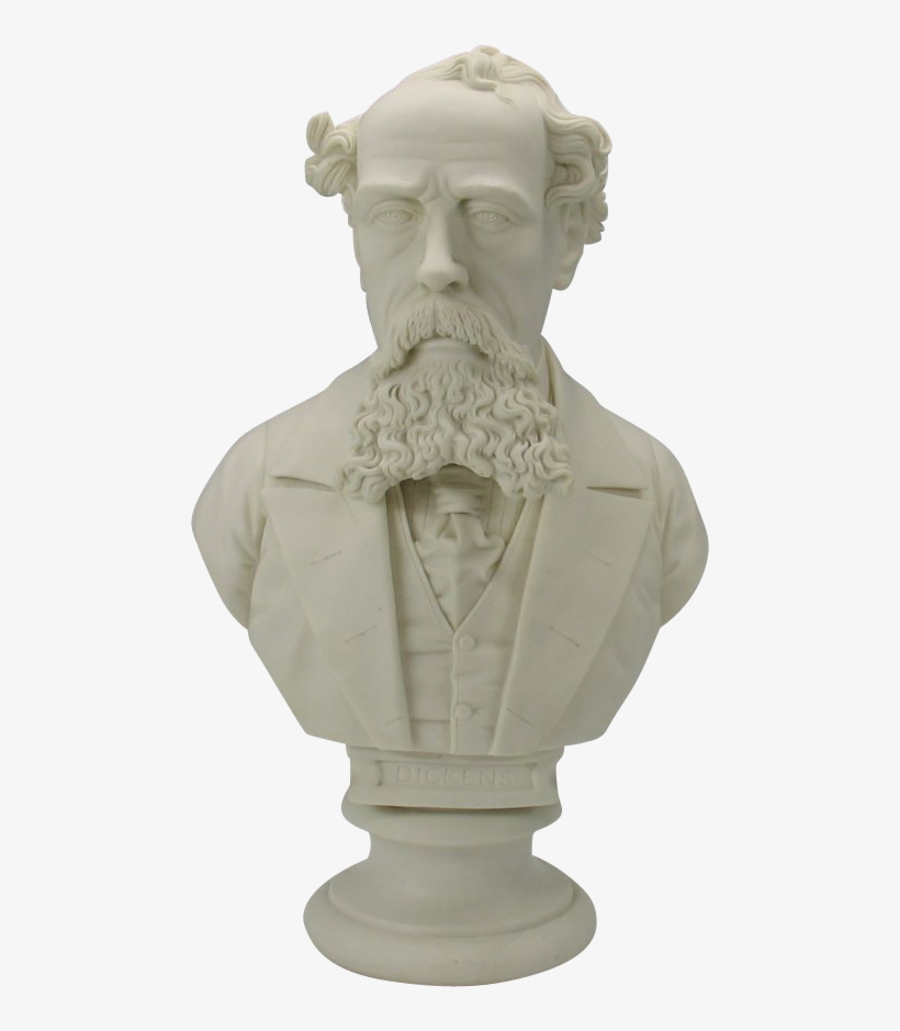 Finest Big Parian Porcelain Bust Of Dickens - Bust, transparent png download