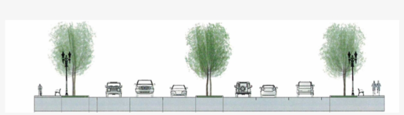 This Image Shows The Proposed Paving And Planted Medians - Houseplant, transparent png download