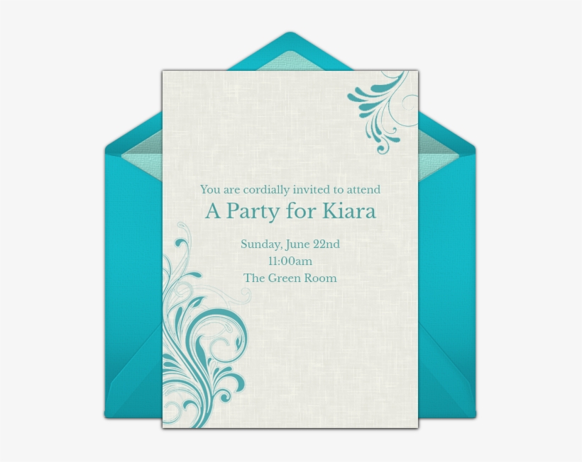 Abstract Swoosh Online Invitation - St Patrick's Day Birthday, transparent png download