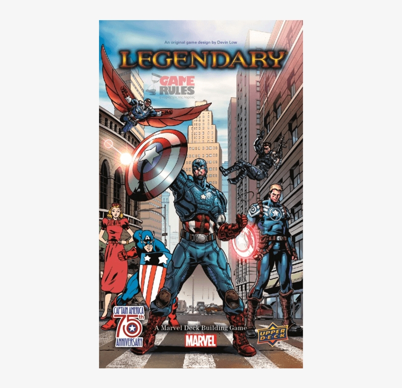 Capamerica75anni-box - Upper Deck Legendary: Captain America Expansion, transparent png download