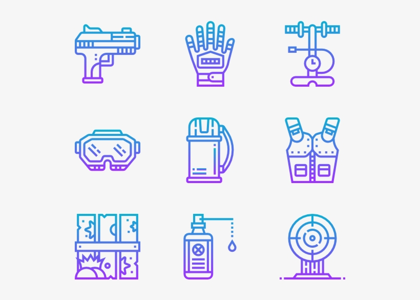 Paintball And Bb Gun - Icon Gradient, transparent png download
