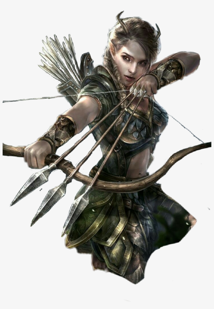 #gurl #bow #arrows #forest #amazon, transparent png download