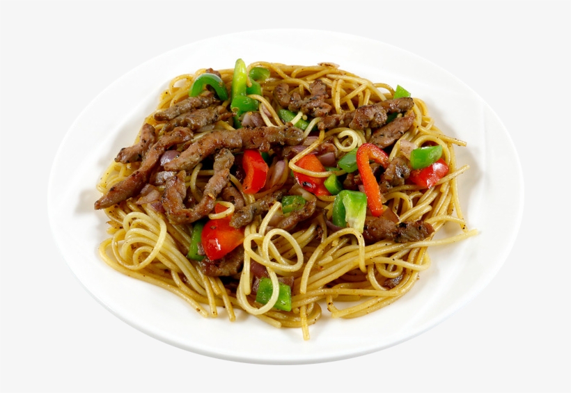 Black Pepper Pasta Steak Teppanyaki Of Beef - Fried Noodles, transparent png download
