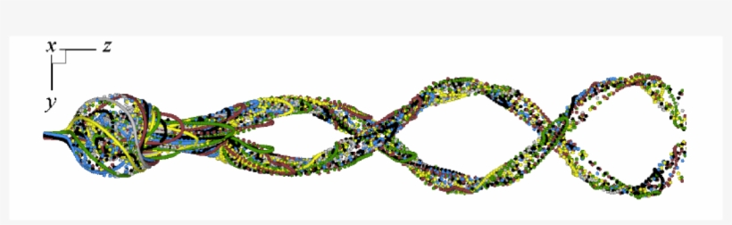 Double Spiral Vortex Breakdown , Re=100, S=1 - Vortex Breakdown Double Helix, transparent png download