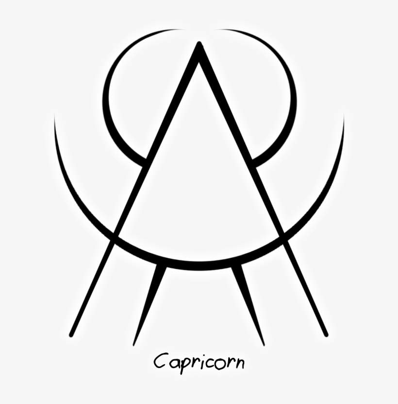 “capricorn” Zodiac Sigil Requested By Anonymous - Capricorn Sigil, transparent png download