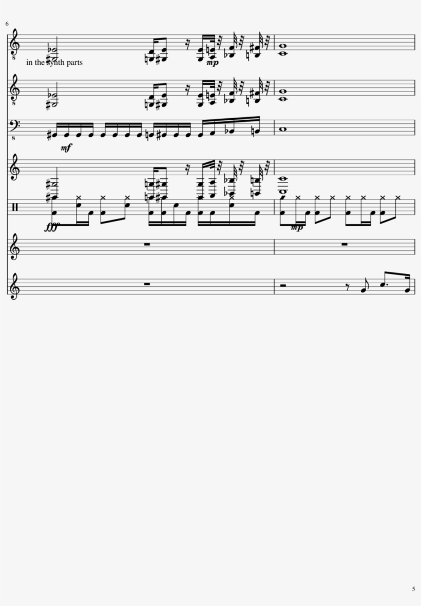 Phantom Of The Opera Slide, Image - Sheet Music, transparent png download