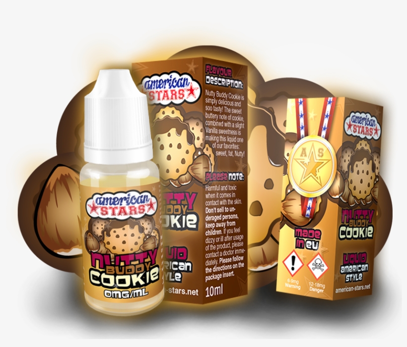 Nutty Buddy Cookie - American Stars E Liquid, transparent png download