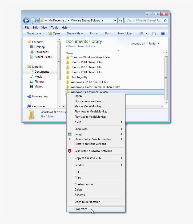 01 Getting Properties Of Folder - Windows 7 Extract, transparent png download