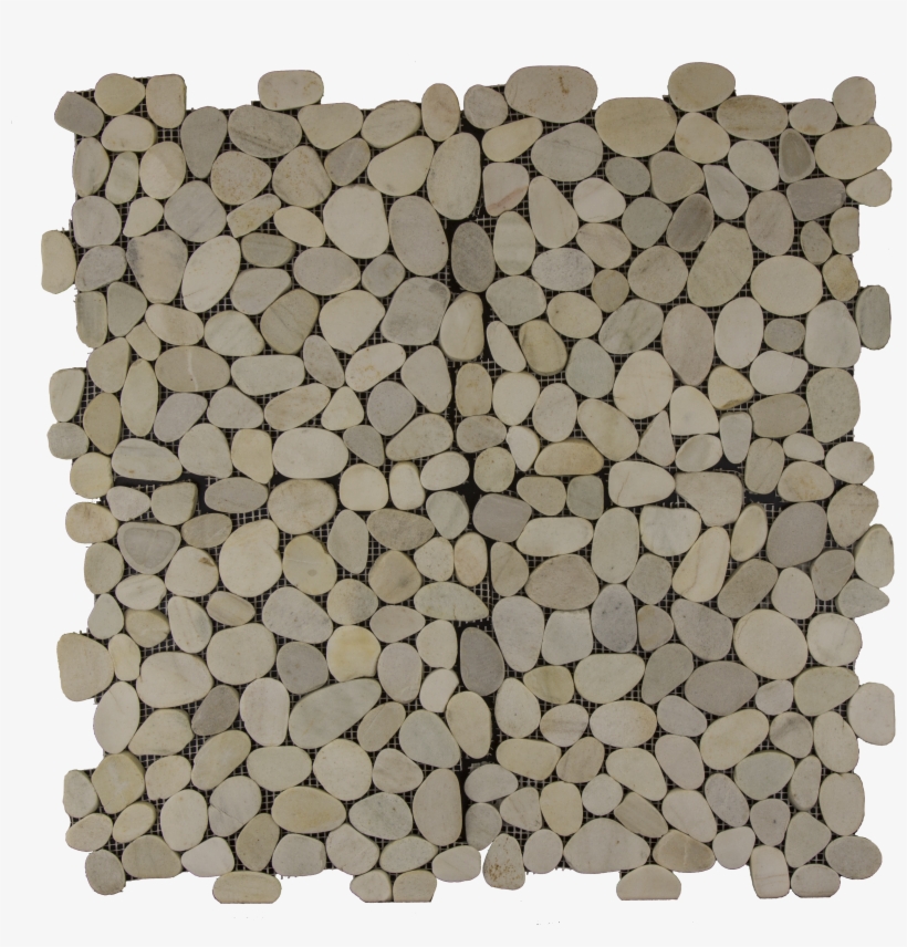Flat Pebble Mosaics Are Available On 12"x12" Mesh Sheets - Floor, transparent png download