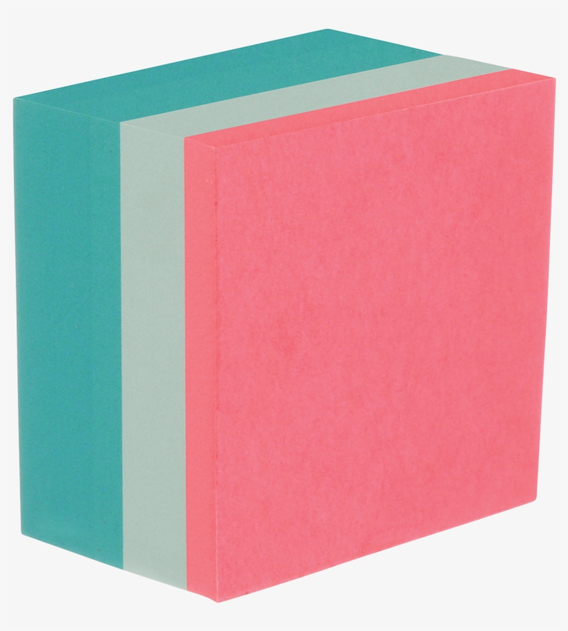 Post-it® Notes Cube 3" X 3" 490 Sheets Per Pad Poppy - Construction Paper, transparent png download