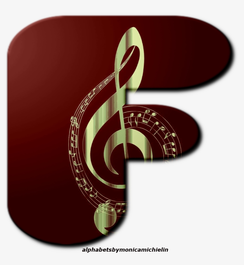 Alfabeto De Clave De Sol Png, Treble Clef Alphabet - Black And Gold Musical Notes, transparent png download